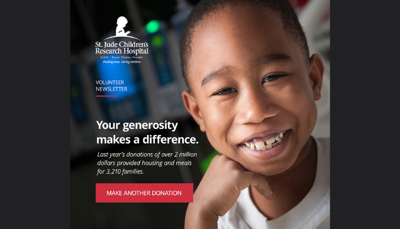 Recordatorio de donación de St. Jude Children’s Research Hospital 