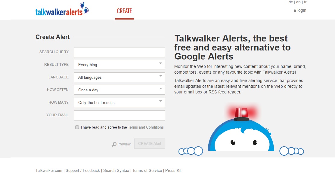 Espiar a los competidores con Talk Alerts