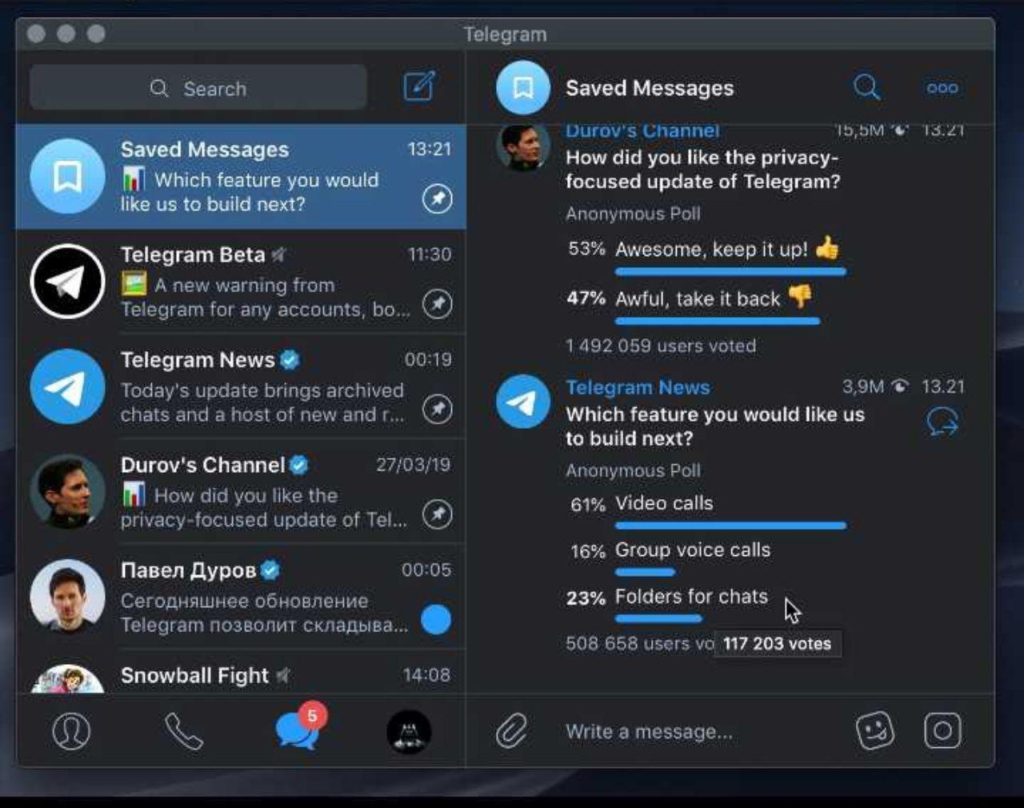 Cómo buscar grupos y canales en Telegram