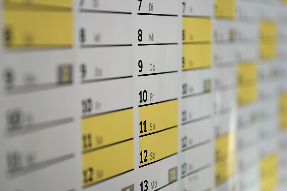 calendario de test A/B para landing pages