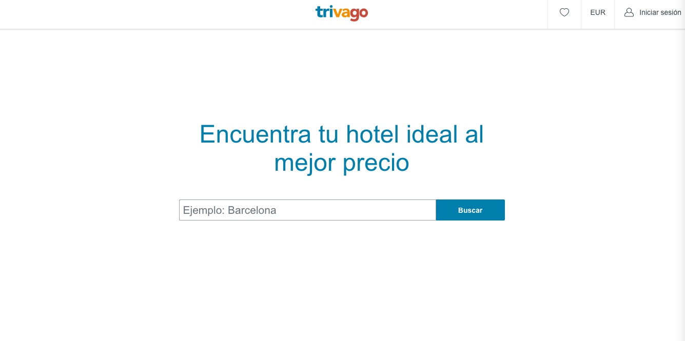 las mejores webs de viajes: trivago