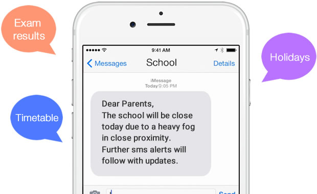 SMS per istituti scolastic esempio