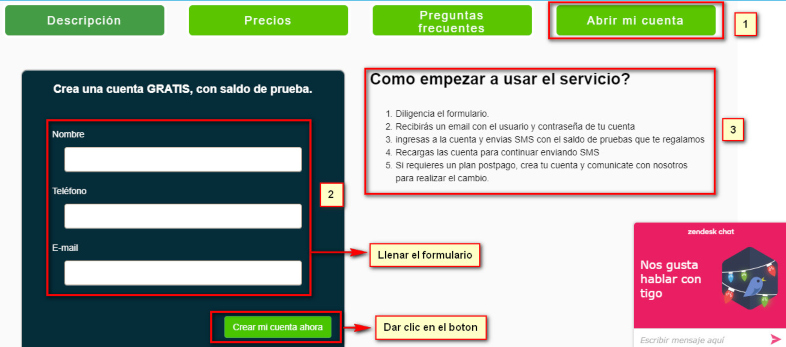 Uso de formularios