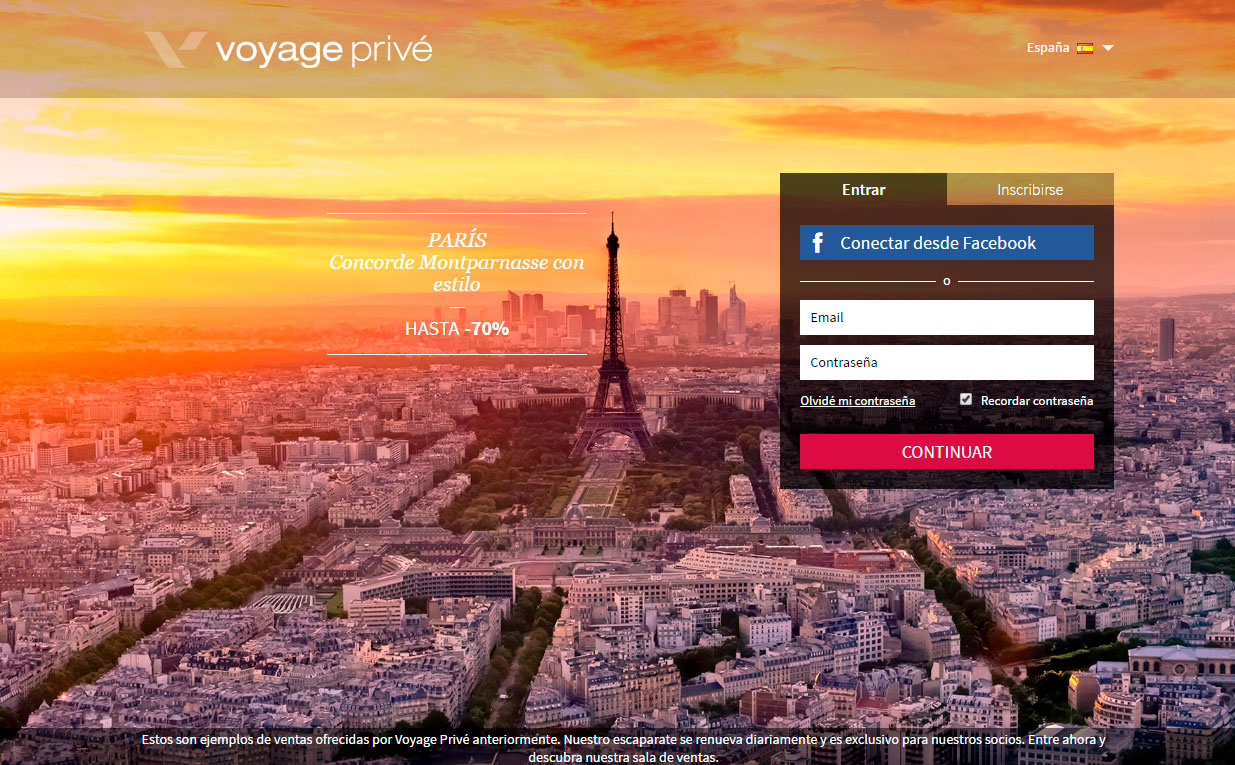 Os melhores sites de viagens: voyage privé