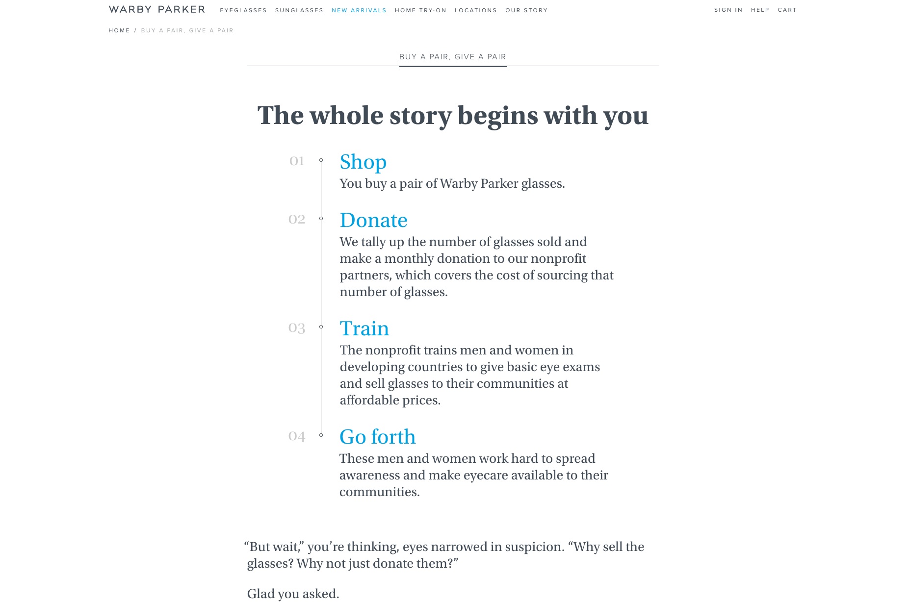 Storytelling in your digital marketing campaigns: Warby-Parker