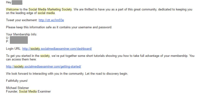 welcome emails that increase conversions: Social Media Society