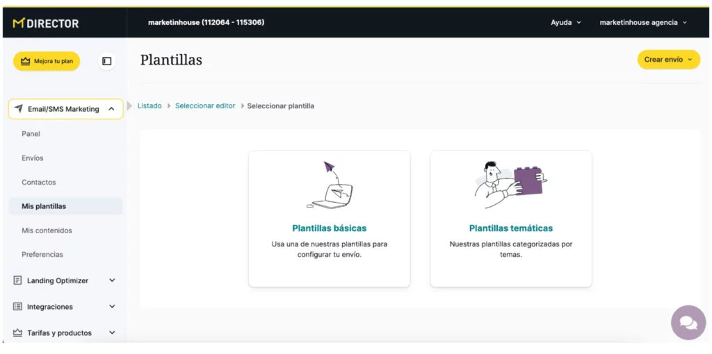 generadores de correos electrónicos - plantilla MDirector