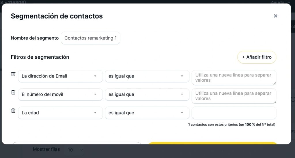 ´segmentación generador de correos