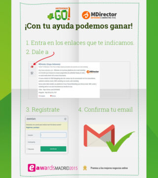 Vota MDirector como mejor plataforma de email marketing en los Premios eAwards